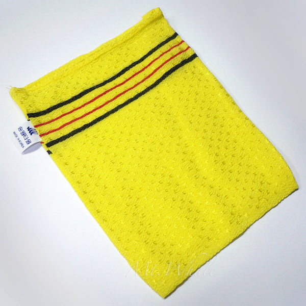 NEW! SMALL Yellow ITALY TOWEL KOREAN WASHCLOTH BODY SCRUBBER EXFOLIATING SONGWOL