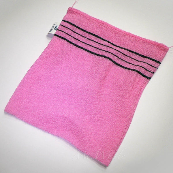 NEW! SMALL PINK ITALY TOWEL KOREAN WASHCLOTH BODY SCRUBBER EXFOLIATING SONGWOL